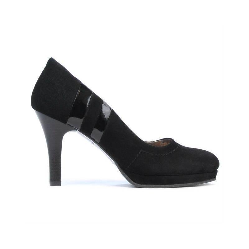 Pantofi eleganti dama 1086 negru antilopa