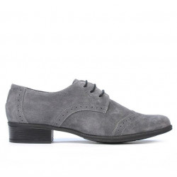 Pantofi dama 691 gri velur