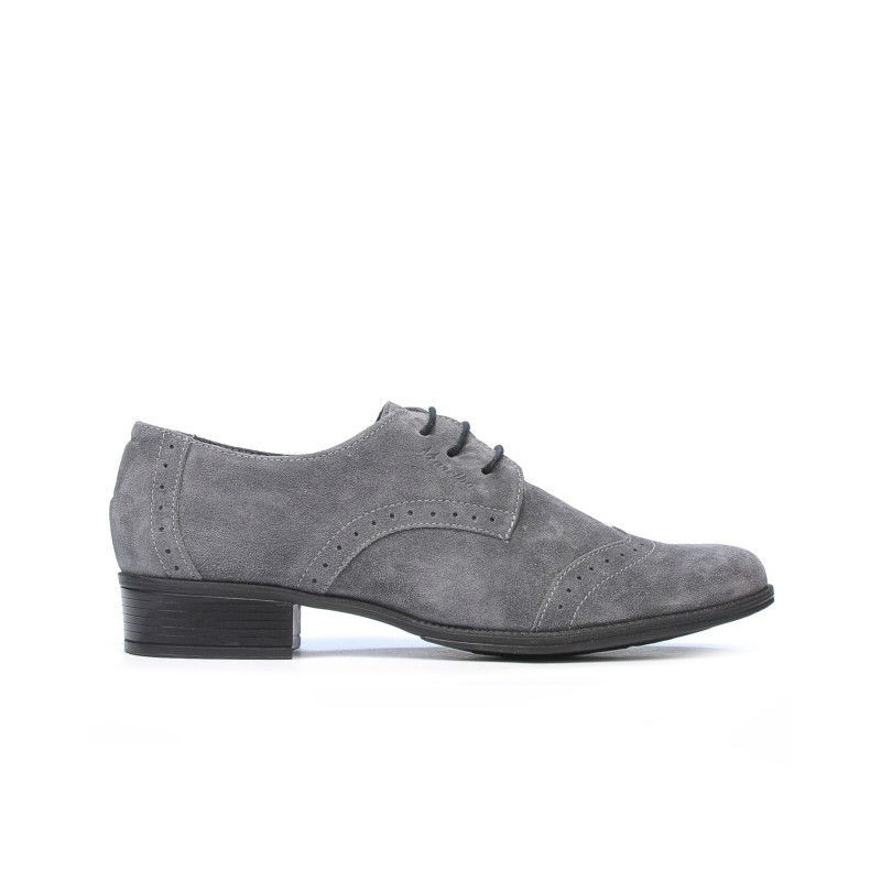 Pantofi dama 691 gri velur