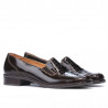 Pantofi casual dama 649 croco lac cafe