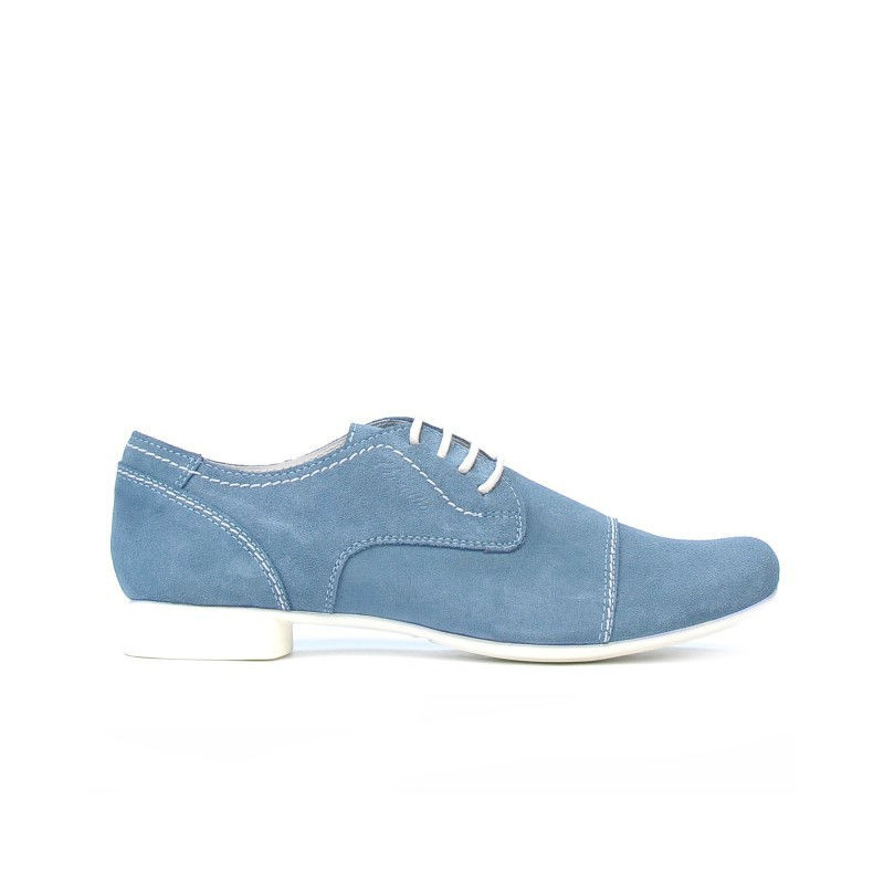 Pantofi casual dama 180 bleu velur