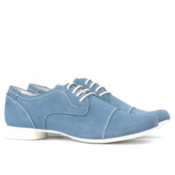 Pantofi casual dama 180 bleu velur