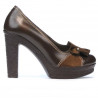 Pantofi casual dama 175 cafe combinat