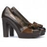 Pantofi casual dama 175 cafe combinat