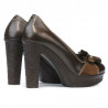 Pantofi casual dama 175 cafe combinat