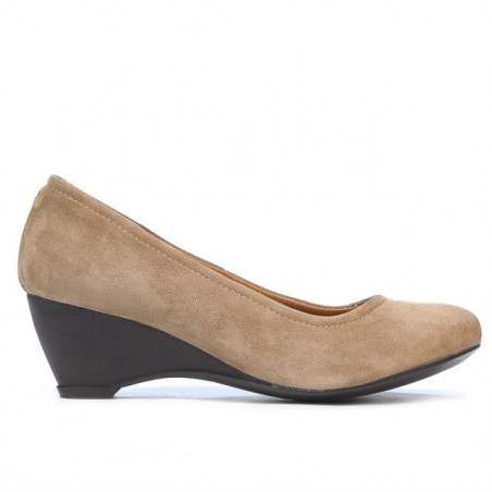 Pantofi casual dama 152-1 capucino velur