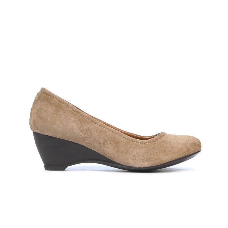 Pantofi casual dama 152-1 capucino velur
