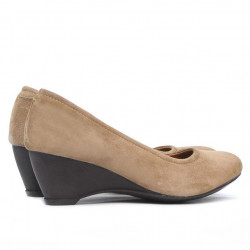 Pantofi casual dama 152-1 capucino velur