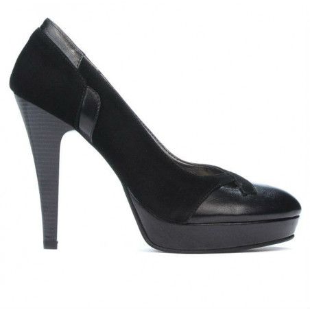 Pantofi eleganti dama 1092-1 negru antilopa