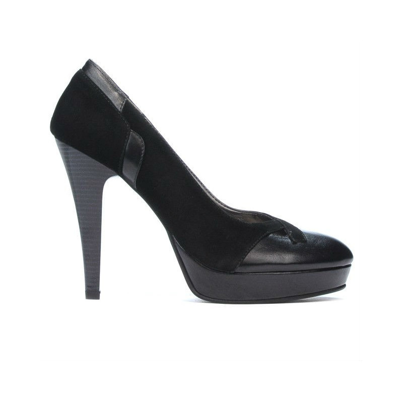 Pantofi eleganti dama 1092-1 negru antilopa