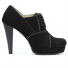 Pantofi eleganti dama 1091 negru antilopa