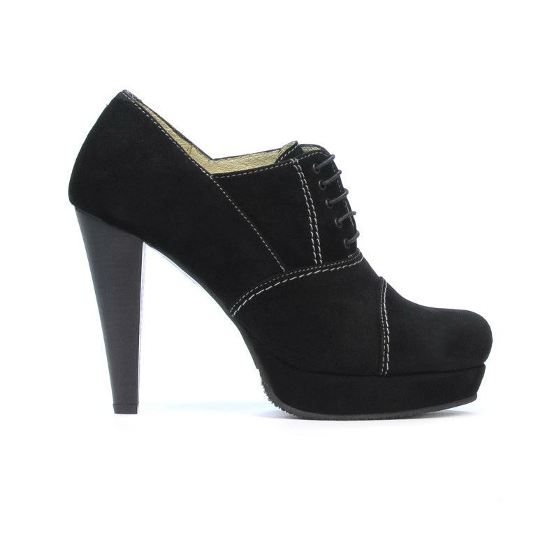 Pantofi eleganti dama 1091 negru antilopa