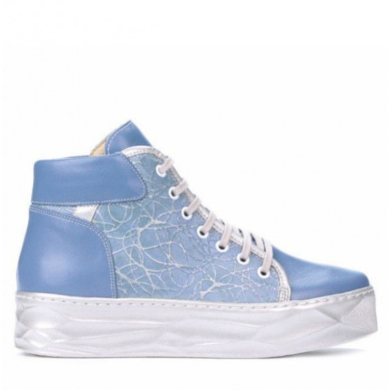 Ghete dama 3311 bleu combinat 1