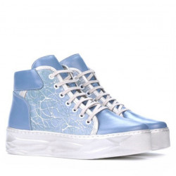 Ghete dama 3311 bleu combinat 1
