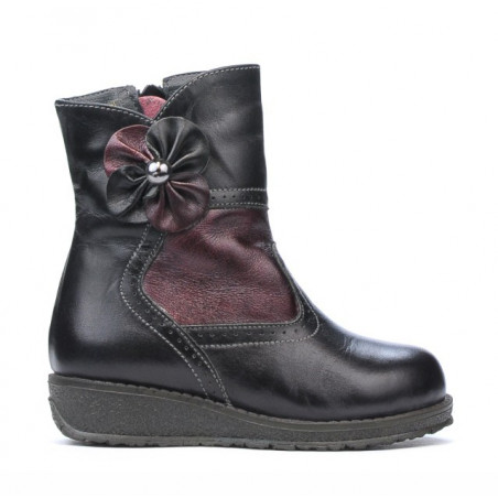 Ghete copii mici 20c negru+bordo