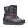 Ghete copii mici 20c negru+bordo