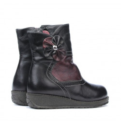 Ghete copii mici 20c negru+bordo