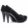 Pantifi eleganti dama 1094 negru antilopa+lac negru