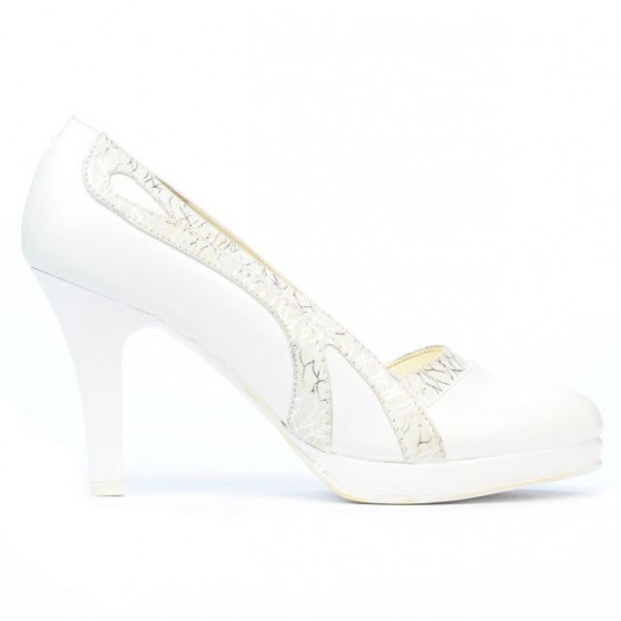 Pantofi eleganti dama 1208pl alb combinat Pantofi eleganti dama 1208pl alb combinat