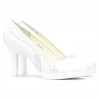 Pantofi eleganti dama 1208pl alb combinat