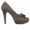 Pantofi eleganti dama 1095-1 capucino antilopa