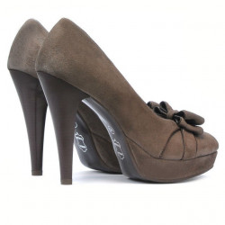 Pantofi eleganti dama 1095-1 capucino antilopa