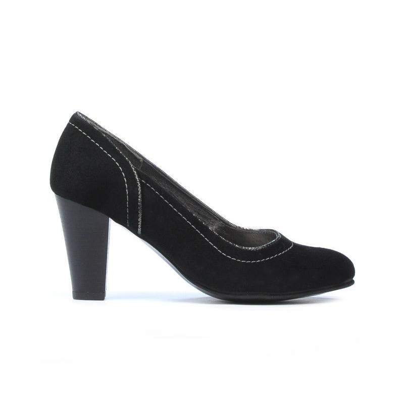 Pantofi eleganti dama 1205 negru antilopa