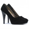 Pantofi eleganti dama 1082-1 negru antilopa