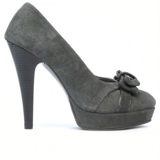 Pantofi eleganti dama 1095-1 gri antilopa combinat Pantofi eleganti dama 1095-1 gri antilopa combinat