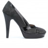 Pantofi eleganti dama 1206 gri antilopa combinat