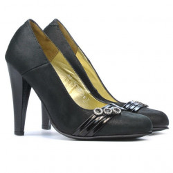 Pantofi eleganti dama 1040 negru satinat