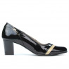 Pantofi eleganti dama 1217 lac negru+bej