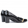 Pantofi eleganti dama 1217 lac negru+bej