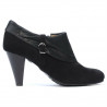 Pantofi eleganti dama 1089 negru antilopa combinat