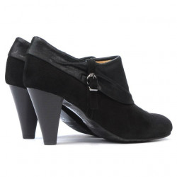 Pantofi eleganti dama 1089 negru antilopa combinat