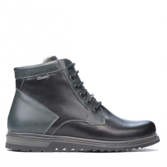 Ghete barbati 497 negru+gri Ghete barbati 497 negru+gri