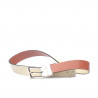 Curea dama 02m bicolor cs maro+bej