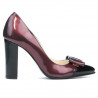 Pantofi eleganti dama 1262 lac bordo+negru