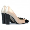 Pantofi eleganti dama 1262 lac bej+negru