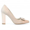 Pantofi eleganti dama 1262 antilopa ivoriu combinat