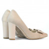Pantofi eleganti dama 1262 antilopa ivoriu combinat