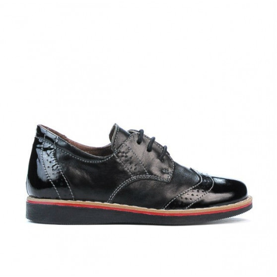 Pantofi copii mici 60c lac negru combinat01 Pantofi copii mici 60c lac negru combinat01