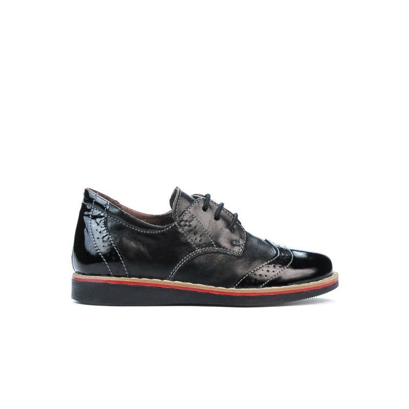 Pantofi copii mici 60c lac negru combinat01