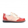 Pantofi copii mici 60c lac rosu+bej