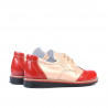 Pantofi copii mici 60c lac rosu+bej