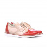 Pantofi copii mici 60c lac rosu+bej01