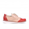 Pantofi copii mici 60c lac rosu+bej01