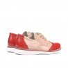 Pantofi copii mici 60c lac rosu+bej01