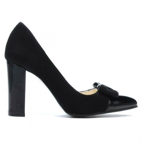 Pantofi eleganti dama 1262 negru antilopa combinat Pantofi eleganti dama 1262 negru antilopa combinat