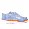 Pantofi casual dama 663-1 bleu sidef combinat
